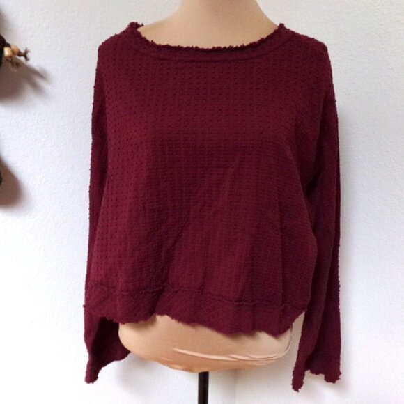 Free People Walking in Hueco Top in Maroon - Picture 1 of 5